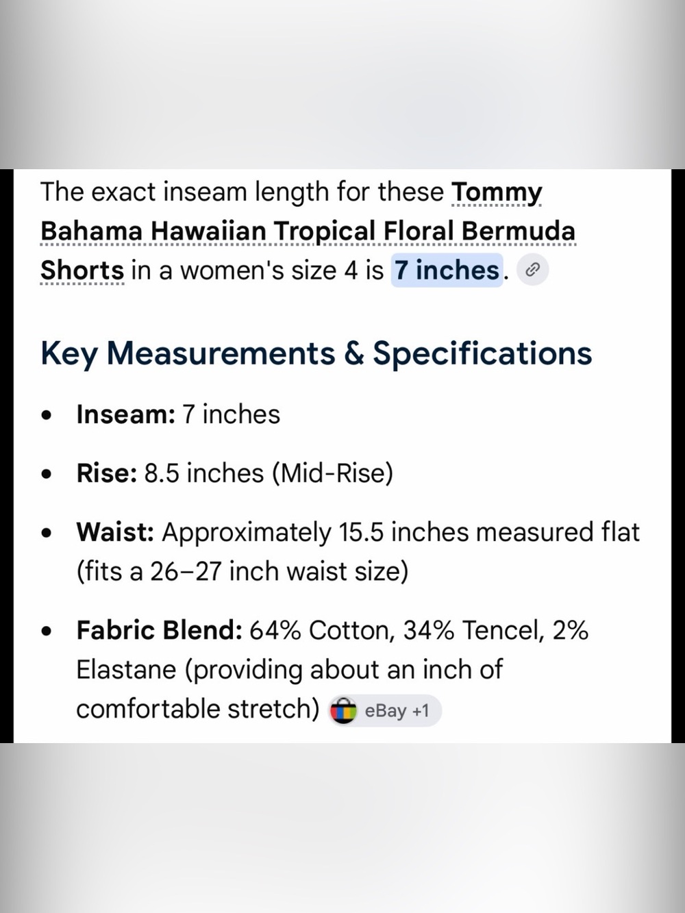 🌺🌼🌸Tommy Bahama Hawaiian  Tropical Floral Bermuda Shorts 🌸🌼🌺 - Picture 13 of 13
